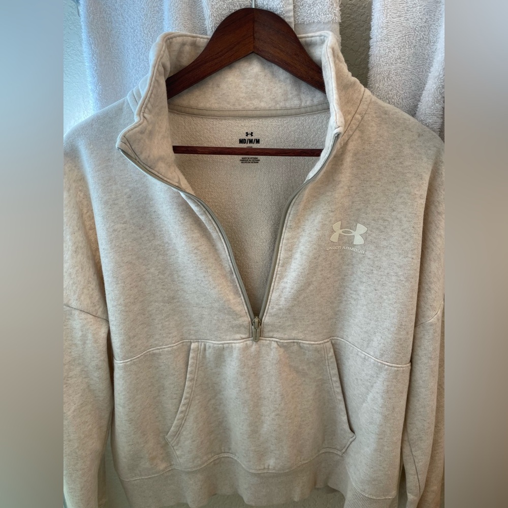 Under Armour Women's Cream Half-Zip Sweatshirt